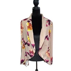 Heimish Plus Size 1XL Floral Blazer high low open front NWOT Romantic Boho